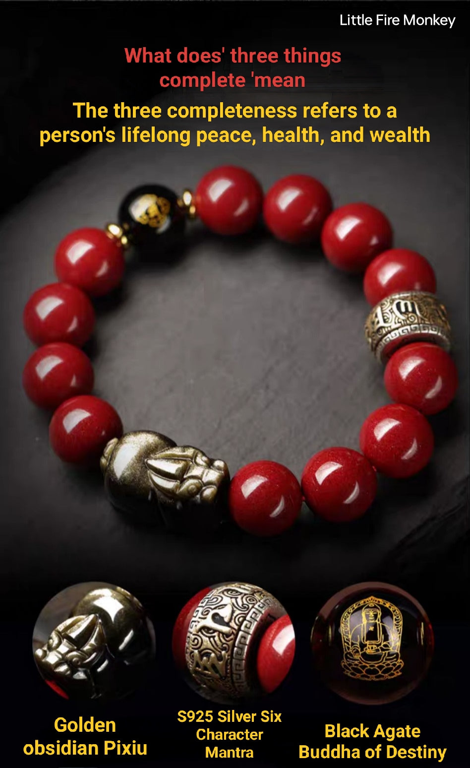 Zodiac Guardian Buddha Cinnabar Bracelet