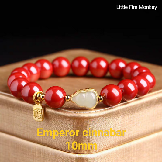 Bright Cinnabar Bracelet Gourd Good Luck Bracelet